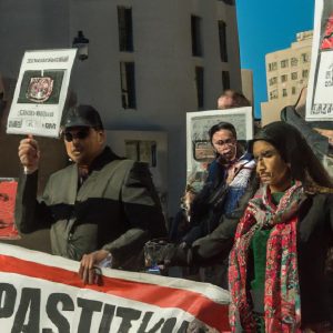 Pro-Palestinian protest blocks intersection near Capitol